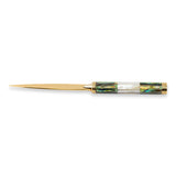 White and Green Abalone Letter Opener