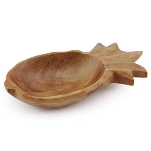 Acacia Wood Pineapple-Shaped Dish- 3.5” x 7.75”