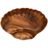 Acacia Wood Serving Tray with Fluted Edges