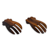 Acacia Wood Pineapple-Shaped  Salad Hands