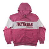 Custom PCC Full Zip 3-Tone Marron & Gray Adult Hoodie.