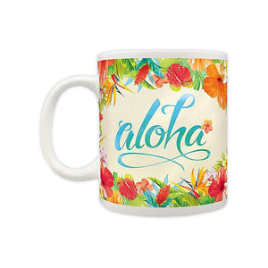  "Aloha Floral" 14-ounce Mug - The Hawaii Store