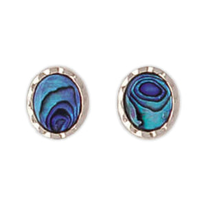 Blue stone cut design earrings - The Hawaii Store