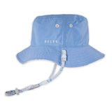 Dozer Reversible Baby Boys Bucket Hat- Slater Blue- Solid Blue Side