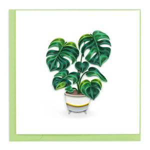 Quillingcard "Monstera" Greeting Card 