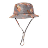 Boy's Reversible Bucket Hat - Floral Trey Charcoal - Polynesian Cultural Center