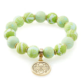 Jilzarah Seaside Green "Chunky Blossom" Bracelet