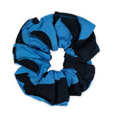  Long  Hawaiian Hibiscus Bali Dress- Blue/Black- Scrunchie