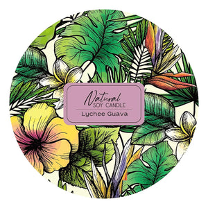 Bamboo Island "Lychee Guava" Scented Candle in Keepsake Tin-  8oz