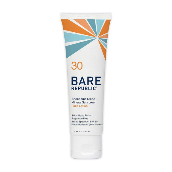 Bare Republic Mineral Matte Untinted SPF30 Face Lotion, 1.7-Ounce - The Hawaii Store