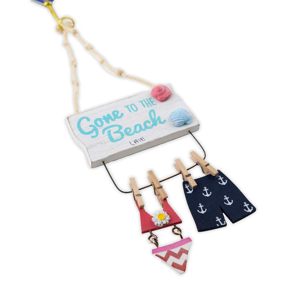 Bathing Suits on Clothes Line Holiday Ornament - The Hawaii Store