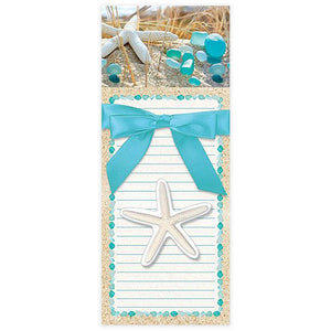 "Beach Walk" Magnetic Shopping List Pad Set, 2-Piece