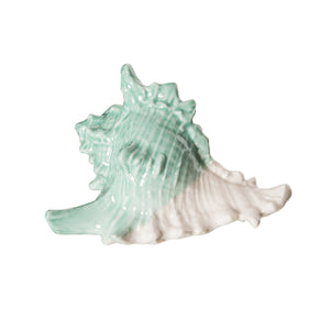 Beachcombers-Coastal-Life-Green-_-Bisque-Kings-Crown-Conch-Figurine