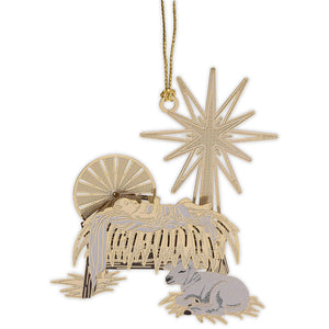 "Timeless Manger" Brass Christmas Ornament by Beacon Design - Polynesian Cultural Center