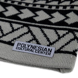 Close up Polynesian Cultural Center "Tribal Gray" Knitted Beanie Cap