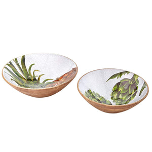 Bowl-Set-Mudpie "Pineapple & Artichoke" Bowl Set, 2-Piece