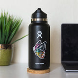 Vinyl Butterfly Sticker by Summer Colmus on Water Bottle