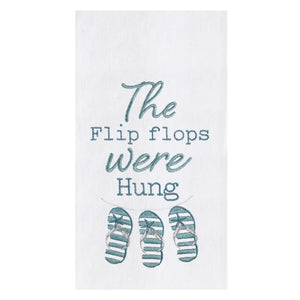 "Flip Flops Were Hung" Cotton  Kitchen Towel