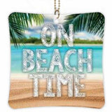 P Graham Dunn "On Beach Time" Hanging Car Charm