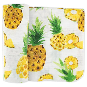  Little Unicorn "Pineapple" Cotton Muslin Swaddle Blanket