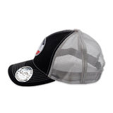 Side view of Amp'd Polynesian Cultural Center "Aotearoa" Black and Gray Ball Cap