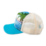 Side view of Polynesian Cultural Center “Natural Skies” Ball Cap- Blue