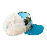 Side view of Polynesian Cultural Center “Natural Skies” Ball Cap- Blue