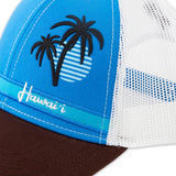 "Blue Hawaii" Embroidered Tri-tone Ball Cap