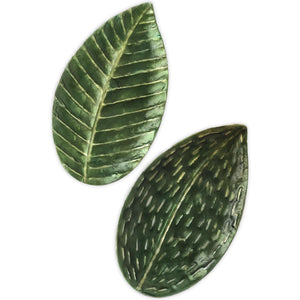 Capiz Shell Leaf-shaped Trinket Dish Set, 2-Piece