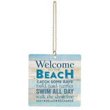 P Graham Dunn "Welcome to the Beach" Hanging Car Charm 