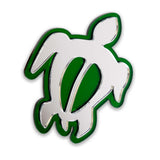 Car Decal Honu Silver/Green