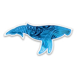 Car Decal Humpback LBlueWht