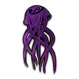 Car Decal JellyFish Purp/Blk