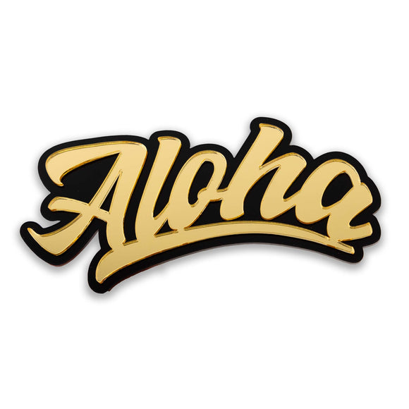 Car Decal New Aloha Gold/Black