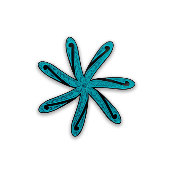 Car Decal Poly Tiare Teal/Blk