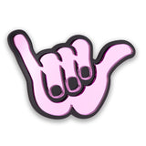 Island Silver Pink & Black "Shaka" Car Decal 