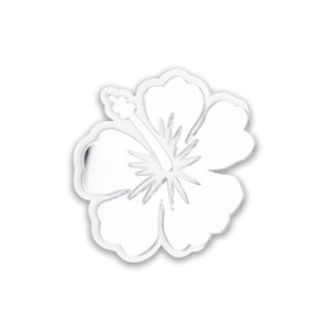 Car Decal Single Hib Slv/Wht