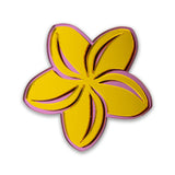 Car Decal Single Plumeria Yellow/Pink