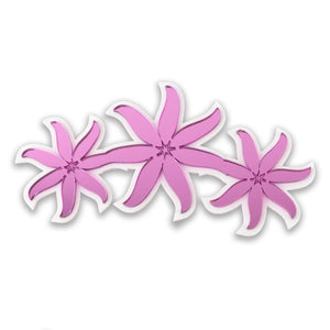 Island Silver 3D "Tiare Cluster" Car Decal- Pink & White