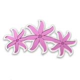 Island Silver 3D "Tiare Cluster" Car Decal- Pink & White