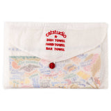 Catstudio-Oahu-Hand-screened-Cotton-Dish-Towel in organdy gift pouch