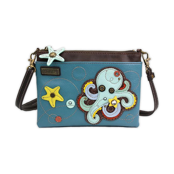 Chala Mini Octopus Crossbody Purse- Blue