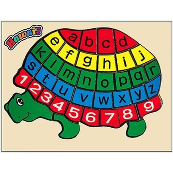 Alphabet Turtle Wooden Puzzle - Polynesian Cultural Center
