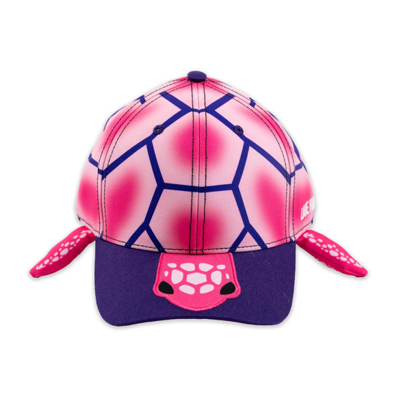 Children's 3-D Turtle Baseball Cap- Pink 