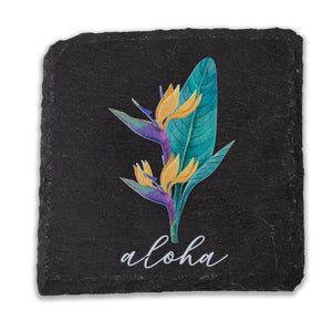 "Bird of Paradise" Natural Slate Coaster