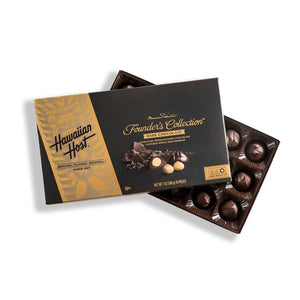 Hawaiian Host "Founders Collection" Dark Chocolate Whole Macadamias- 7 oz.