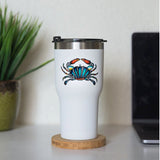 Crab Vinyl Sticker on Water Flask