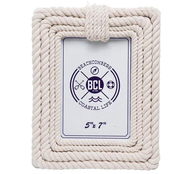 Beachcombers Cream Rope Photo Frame- 5