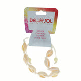 Del Sol Color-Changing Cowrie Bracelet- Cream to Pink