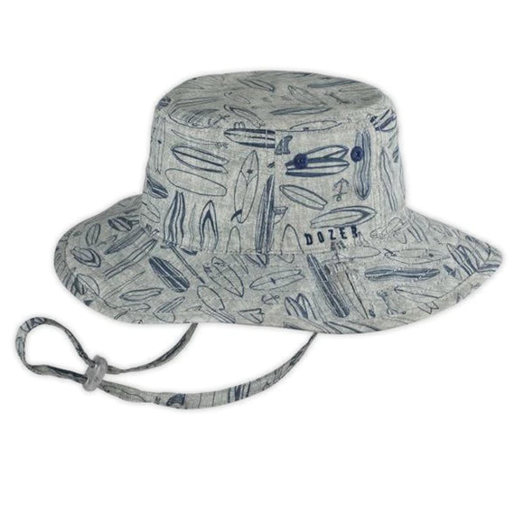 Boys Floppy Waverly Bucket Hat with Navy Print - The Hawaii Store